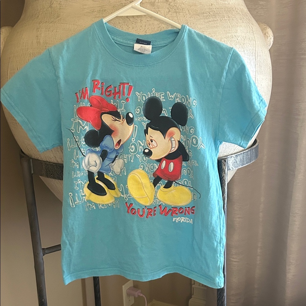 Disney Kids Light Blue Mickey and Minnie T-Shirt